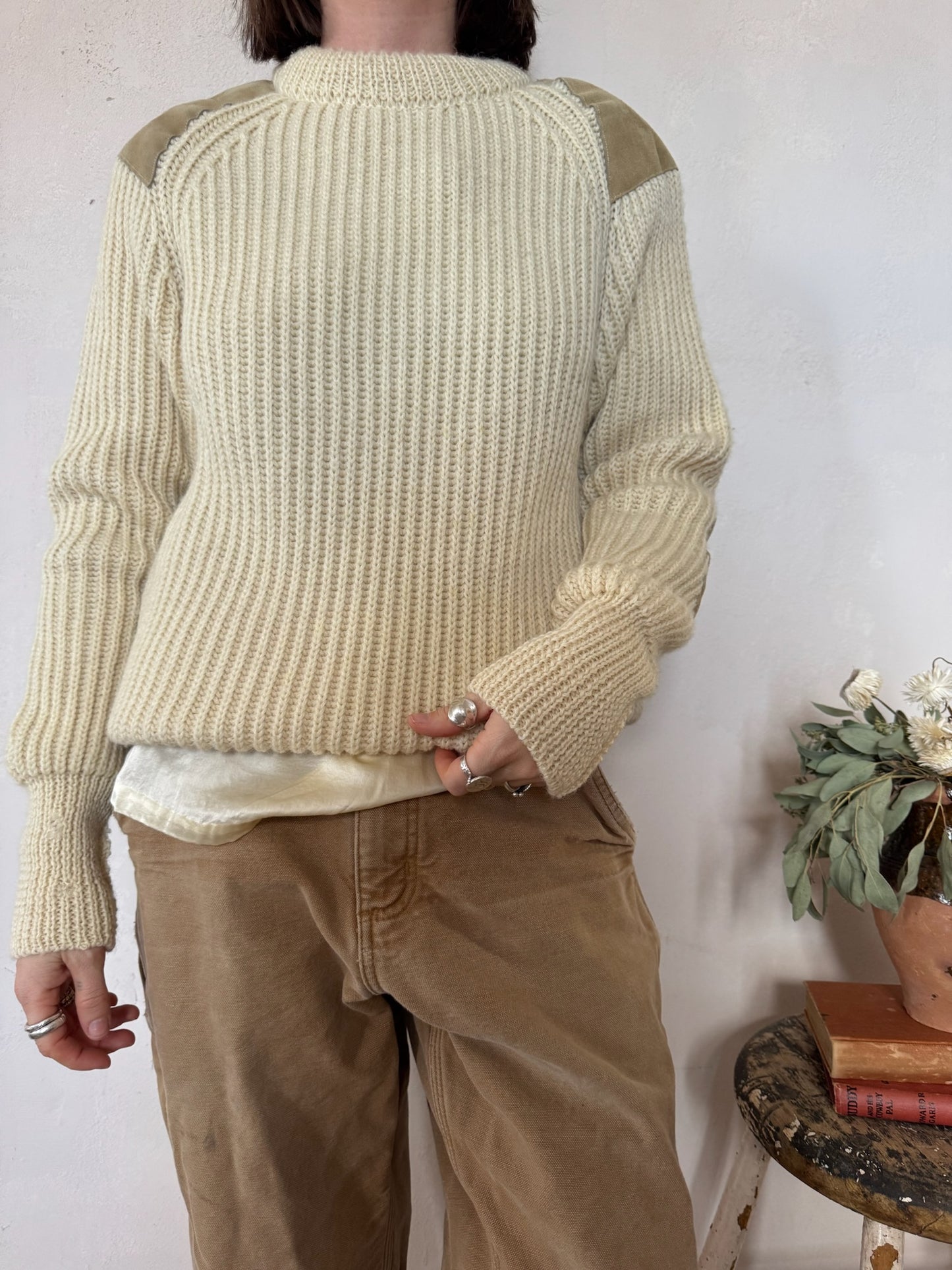 Cream Chunky Wool Sweater