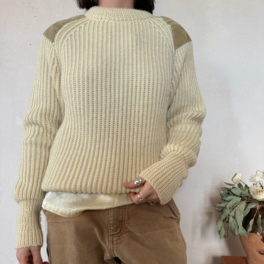 Cream Chunky Wool Sweater