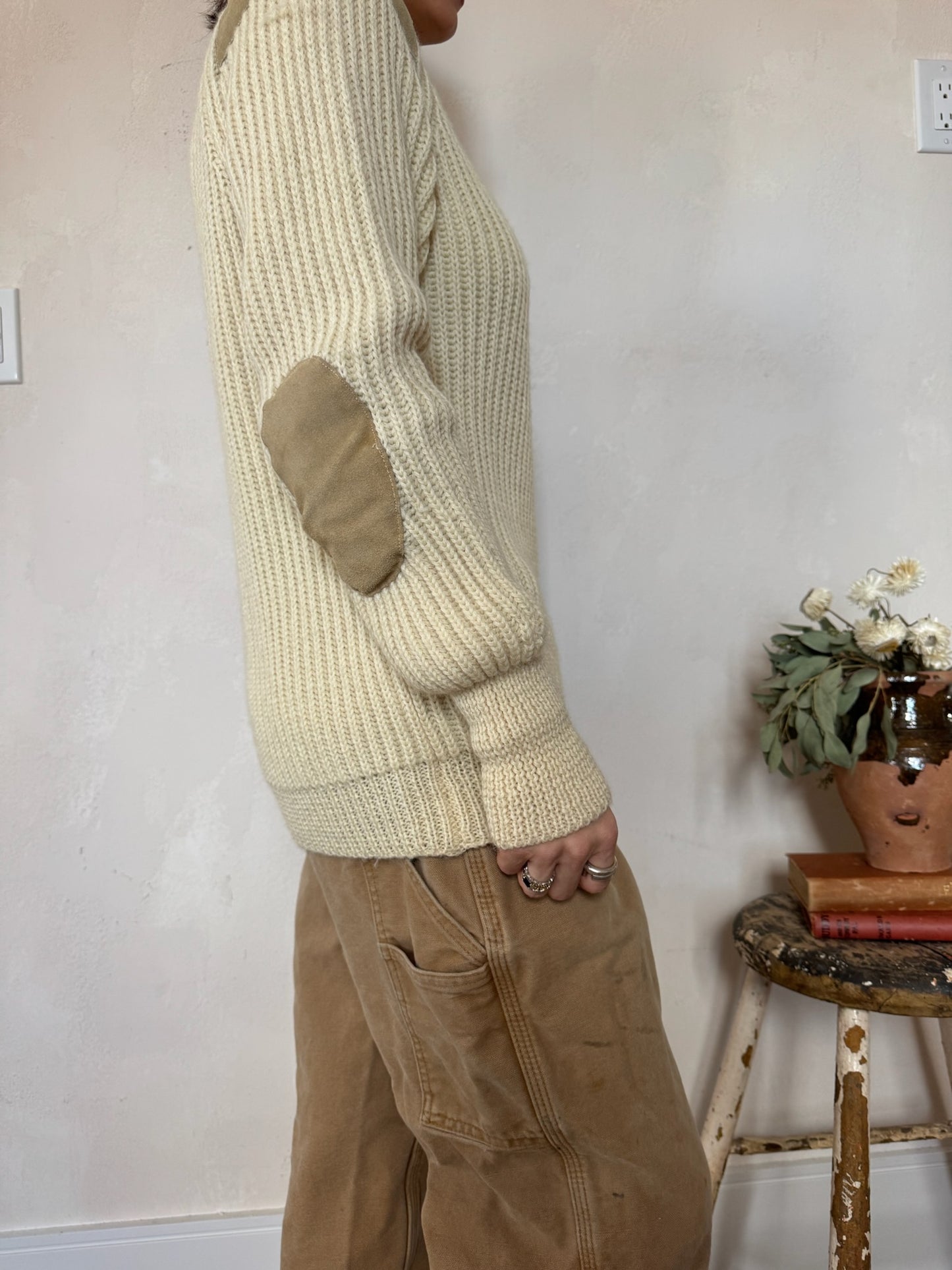 Cream Chunky Wool Sweater