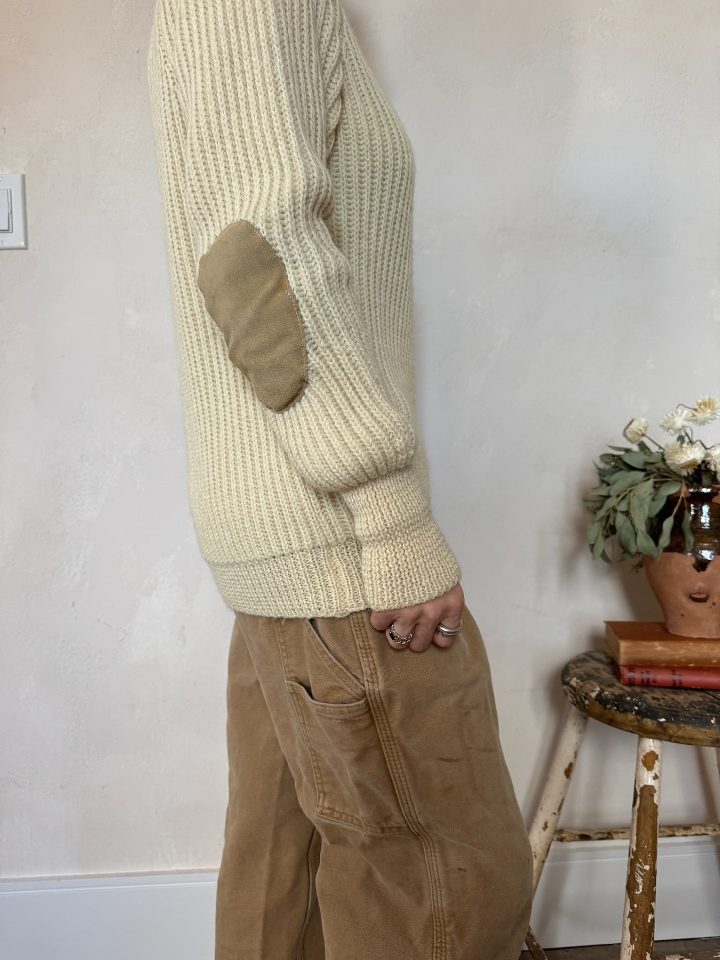 Cream Chunky Wool Sweater