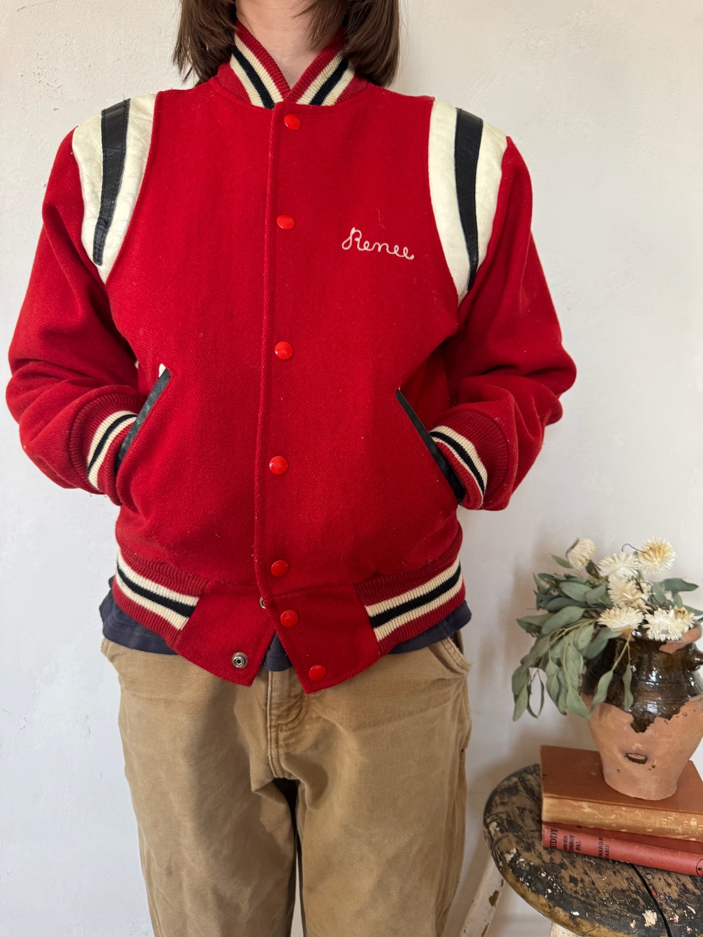 Renee’s Red Varsity Jacket