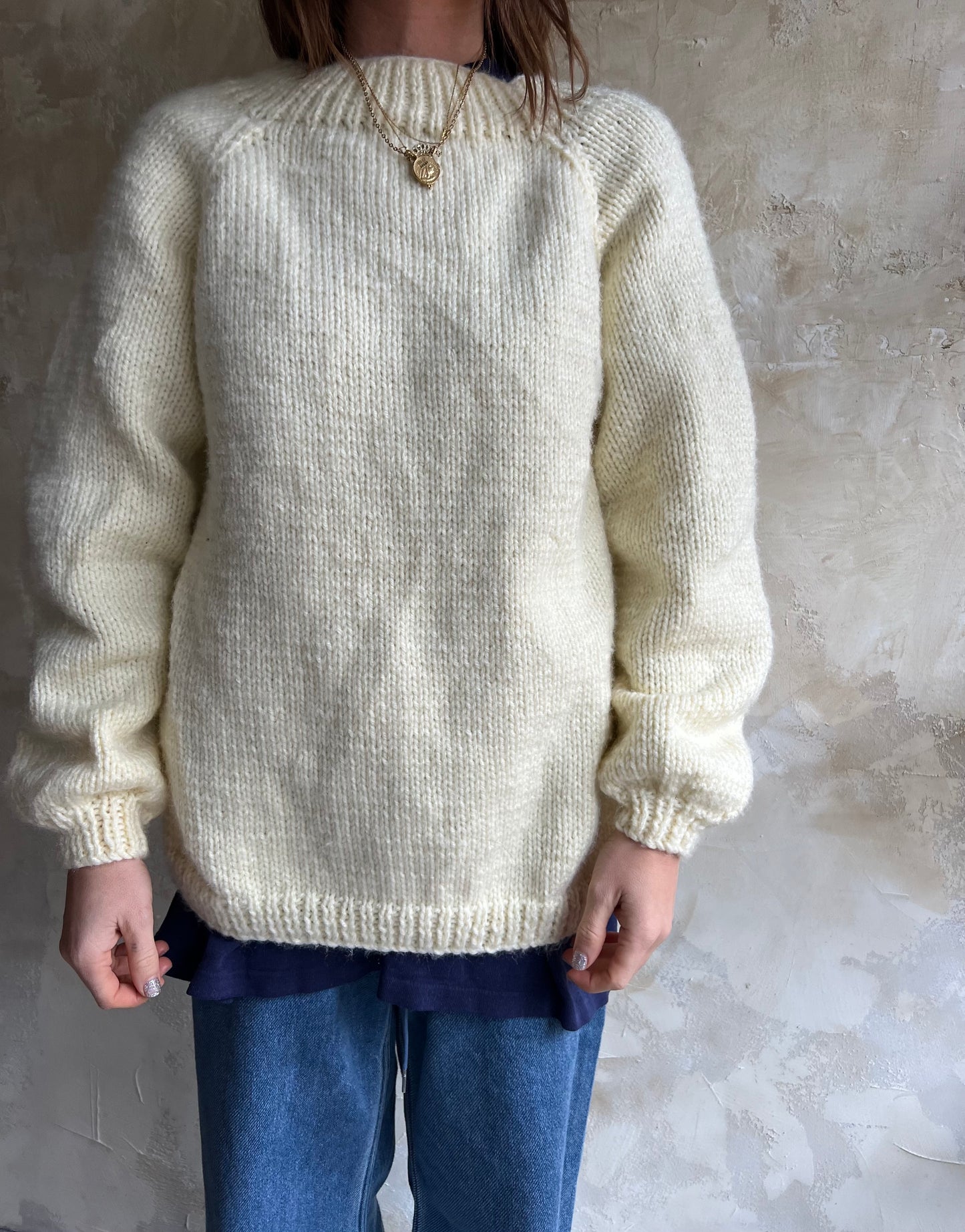 Cream Handknit Sweater