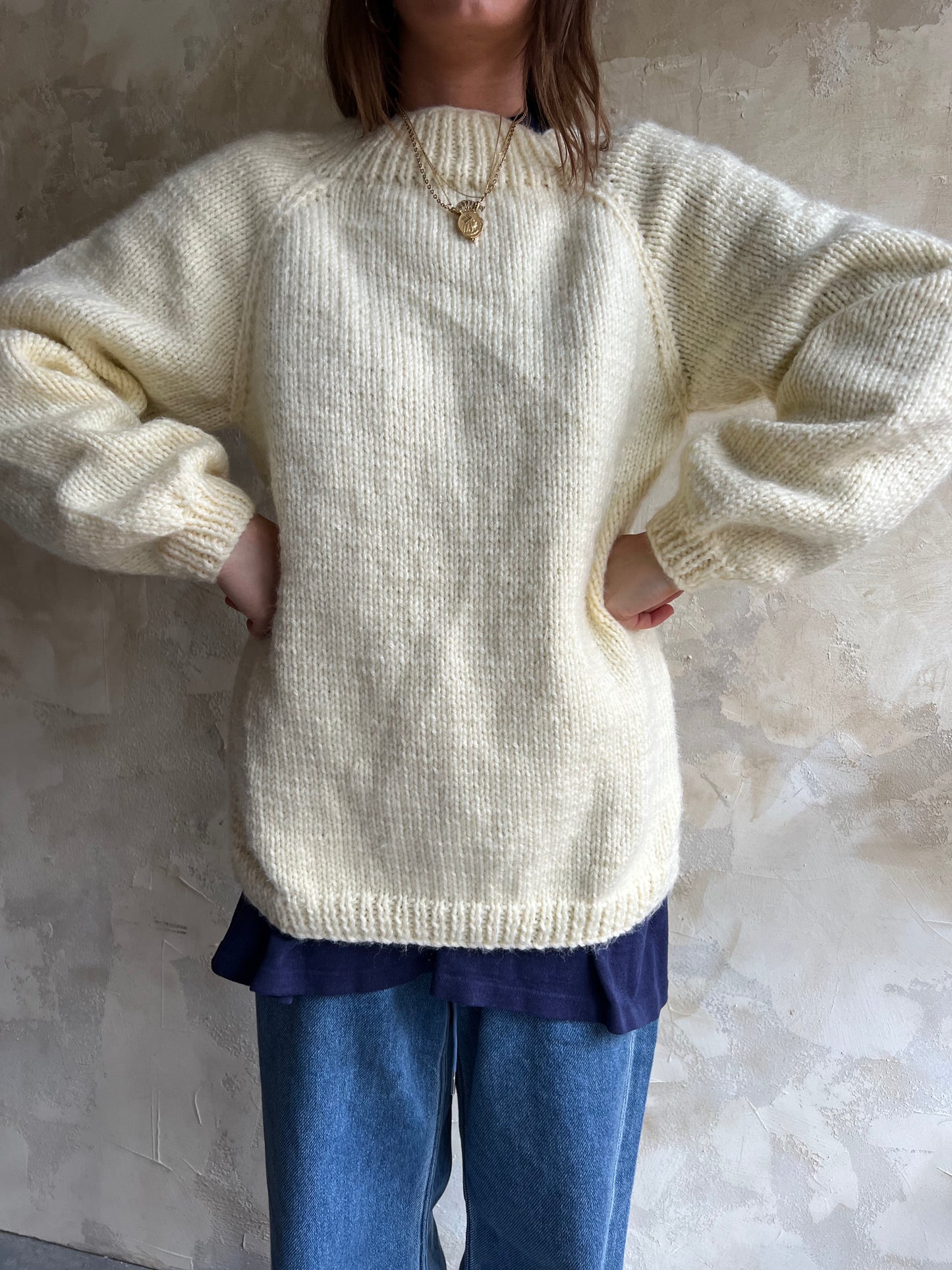 Cream Handknit Sweater