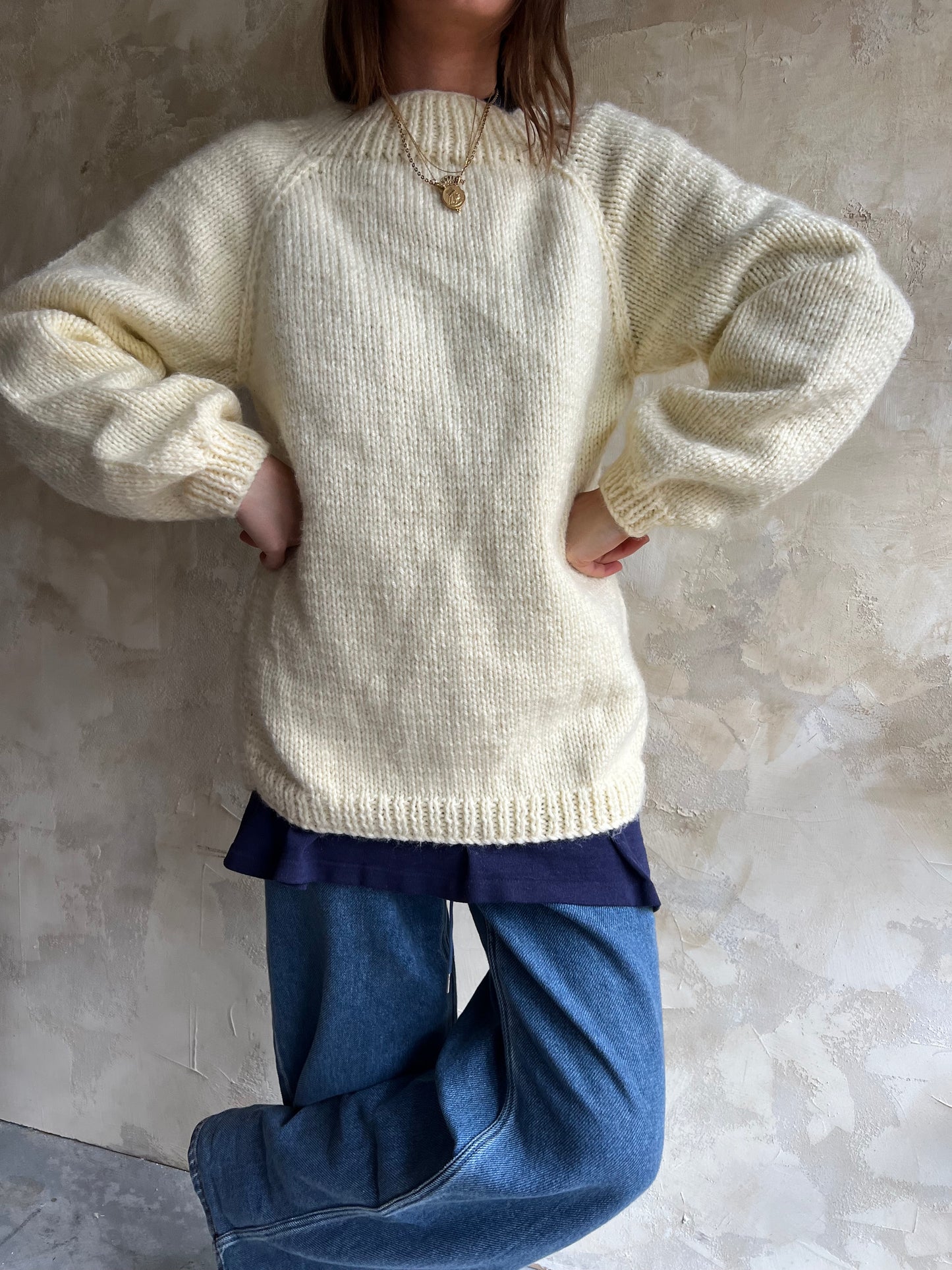 Cream Handknit Sweater