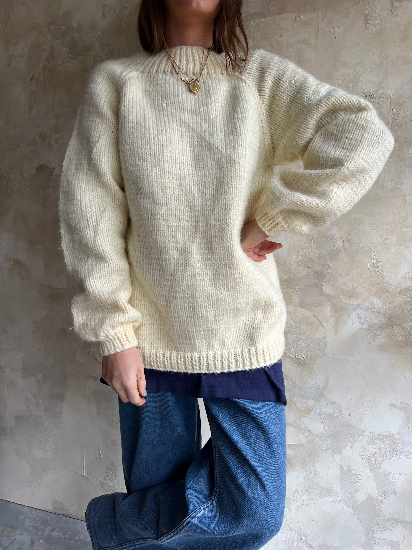 Cream Handknit Sweater