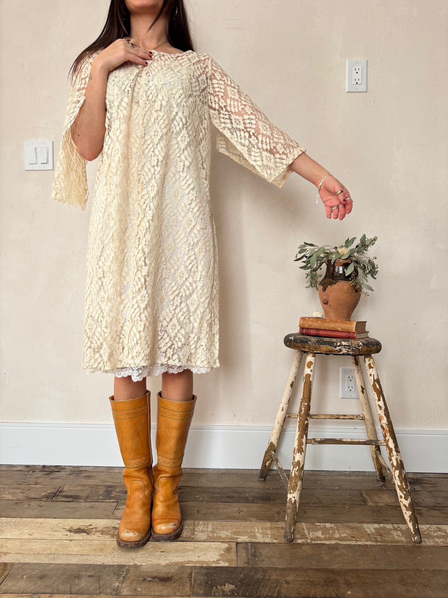 Cream Lace Cape