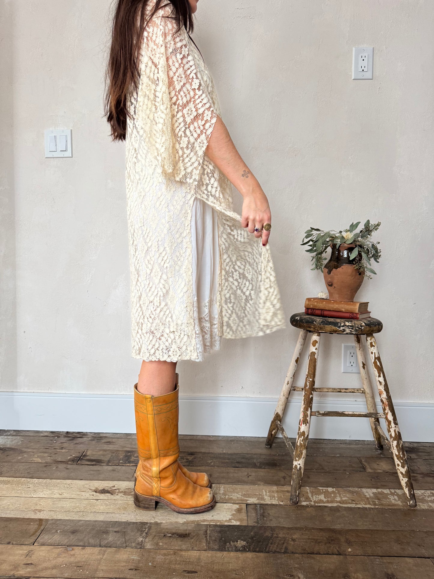 Cream Lace Cape