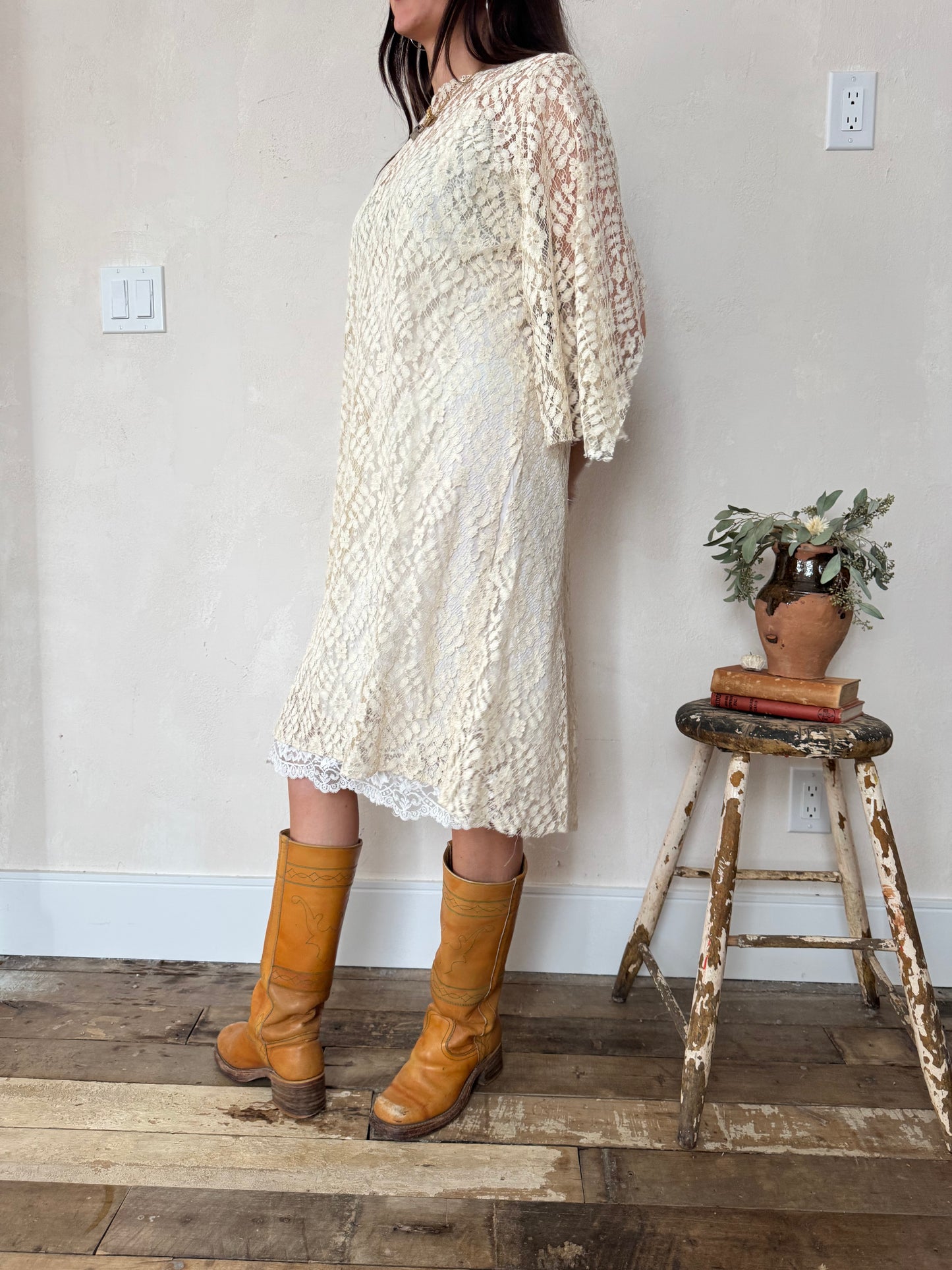 Cream Lace Cape