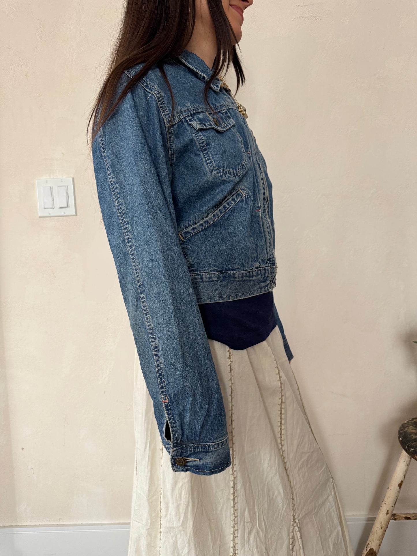 Denim Zip Up Jacket