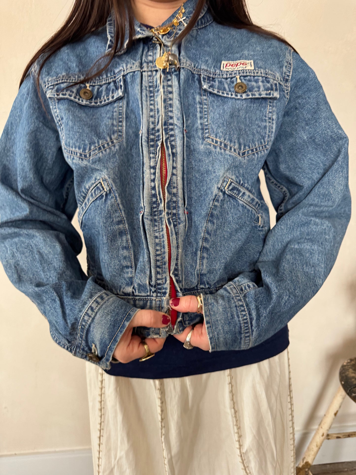 Denim Zip Up Jacket