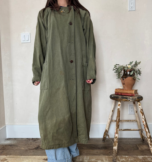 Long Green Trench Coat