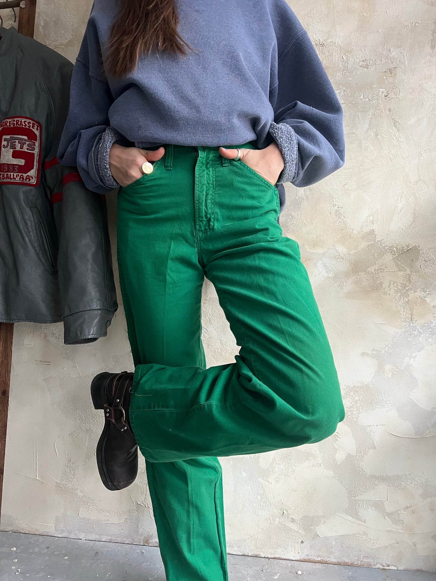 Reworked Green Wrangler Painter Pants