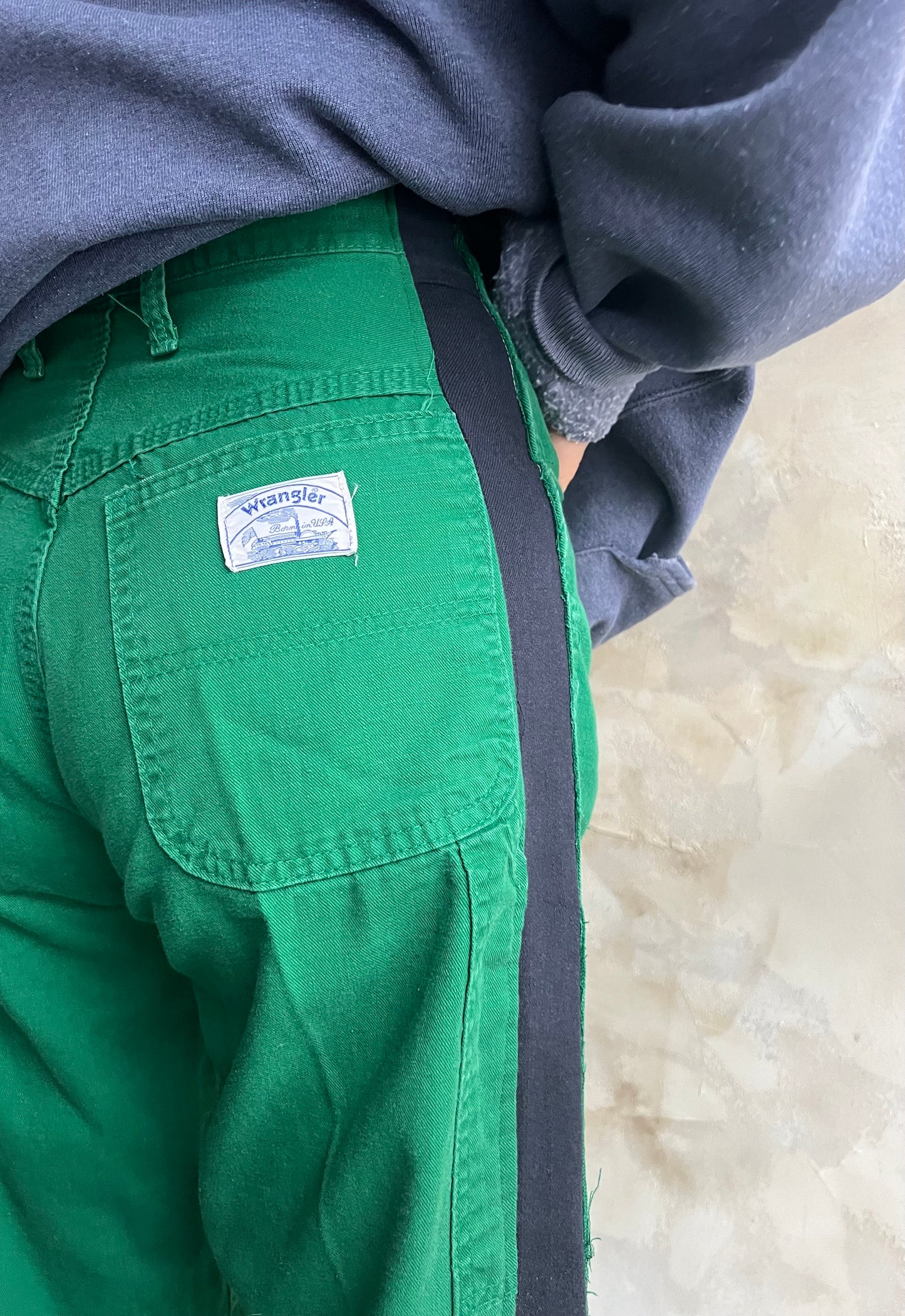 Reworked Green Wrangler Painter Pants