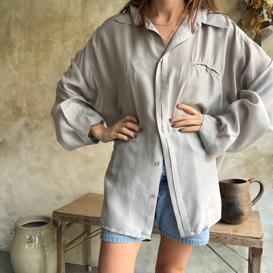 Light Grey Silk Blouse