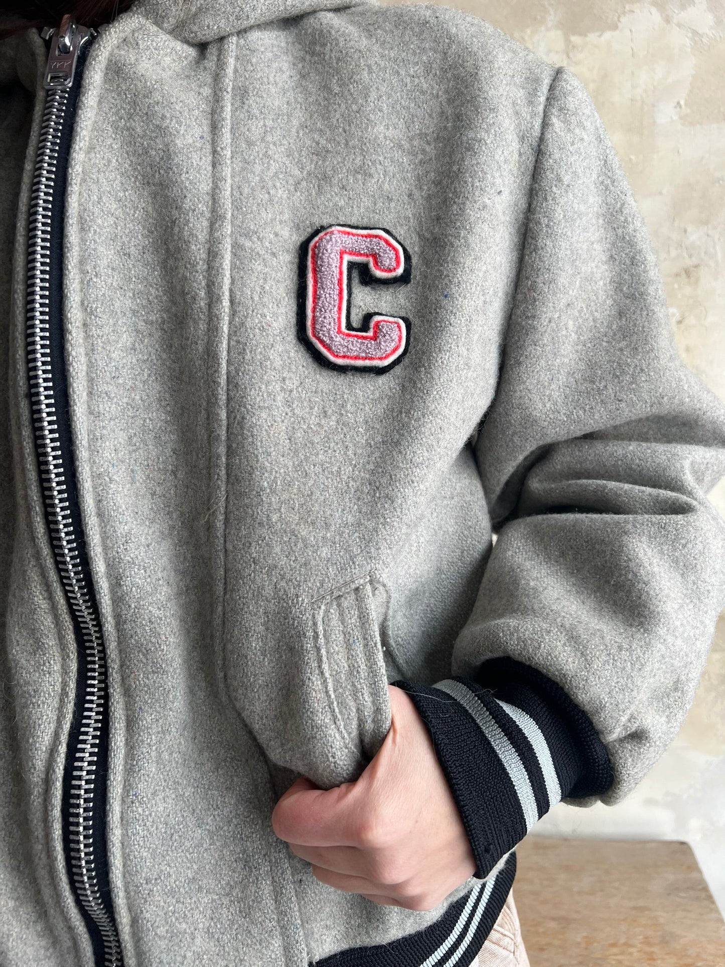 Grey Varsity Jacket