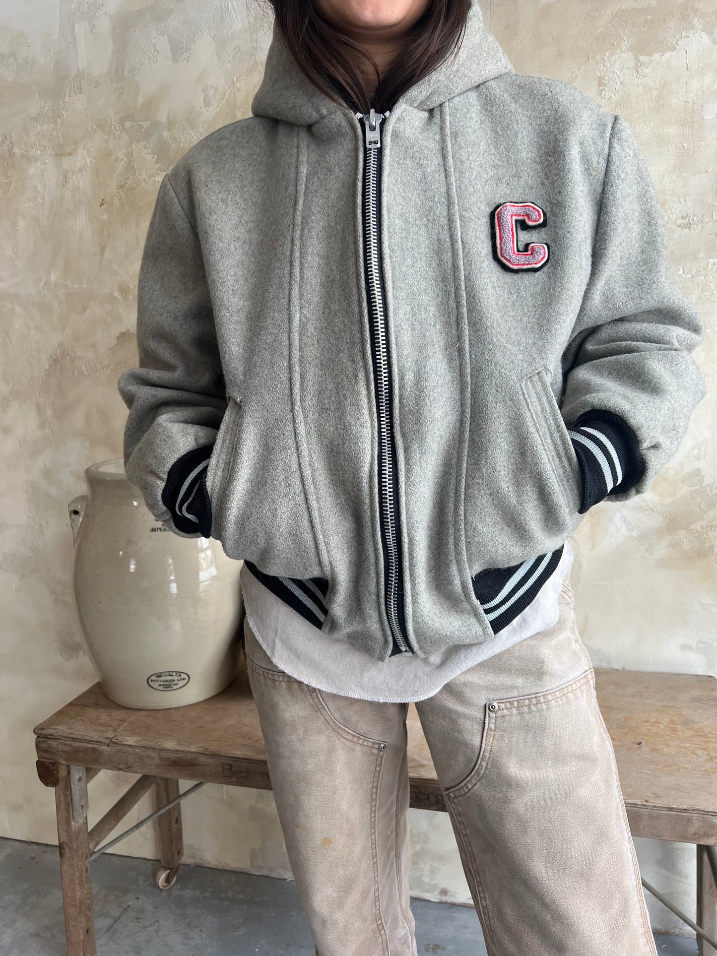 Grey Varsity Jacket