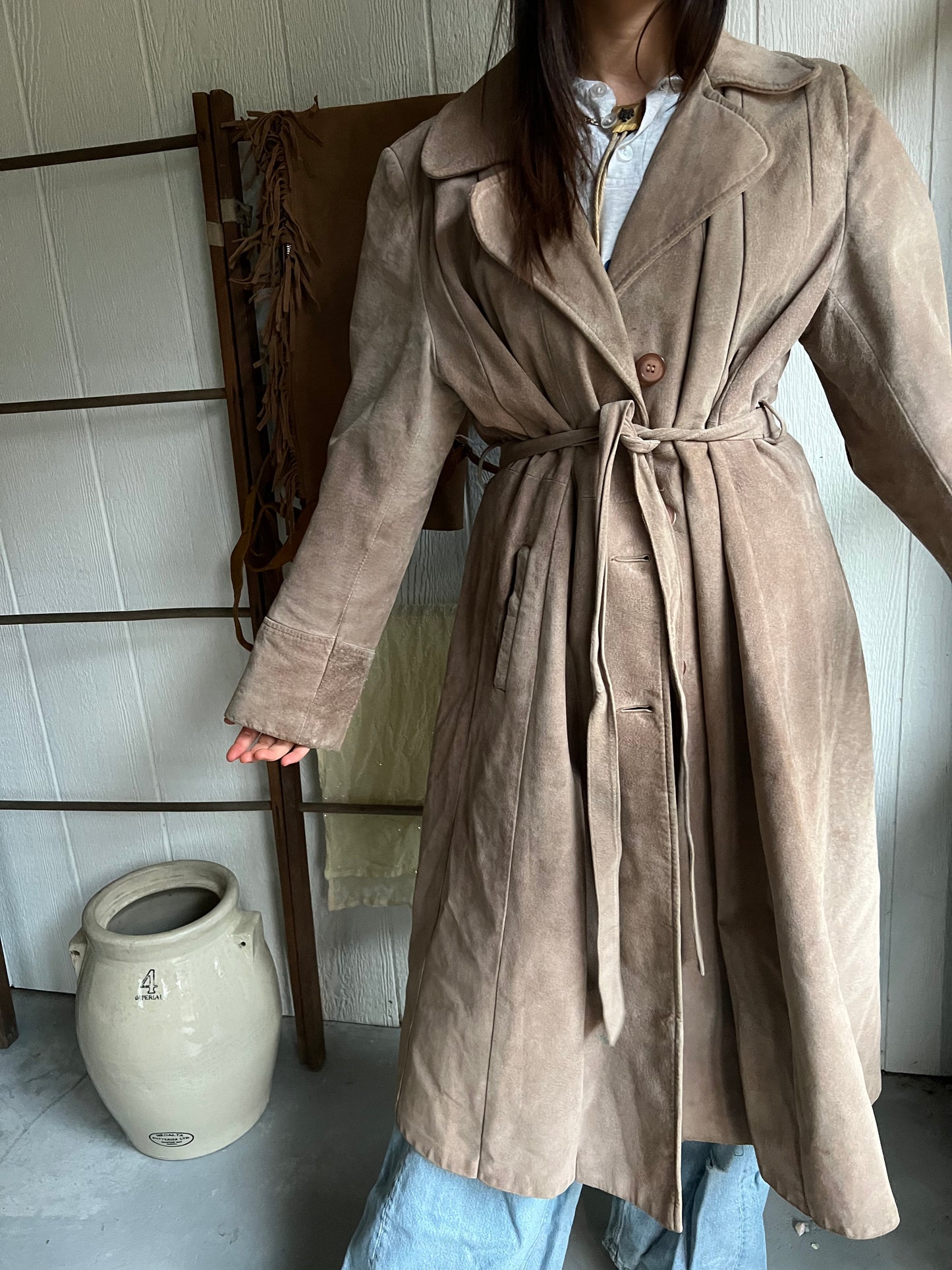 Leather Trench Coat