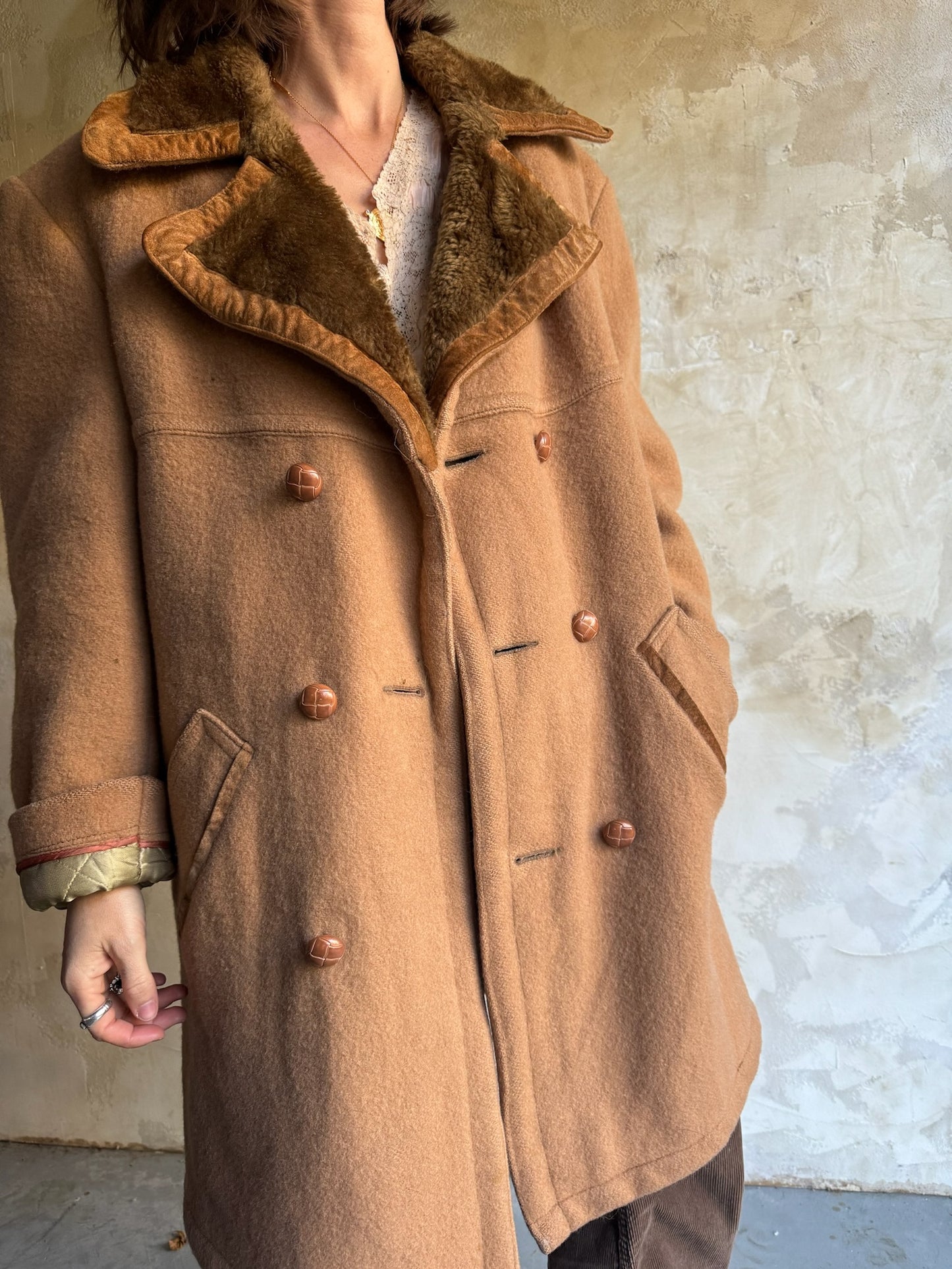 Hudson's Bay Tan Wool Coat