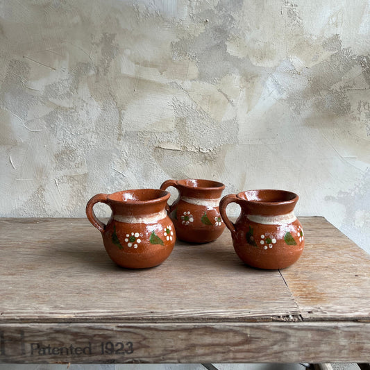 Oaxacan Red Clay Daisy Mugs