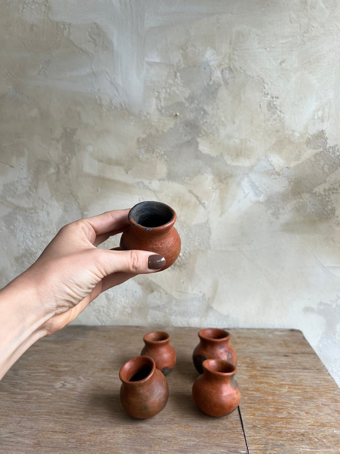 Mini Smokey Red Clay Vessels