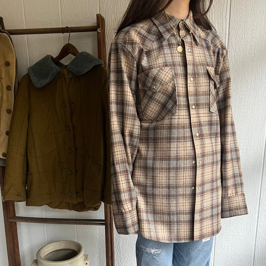 Pendleton Brown Plaid Wool Shirt