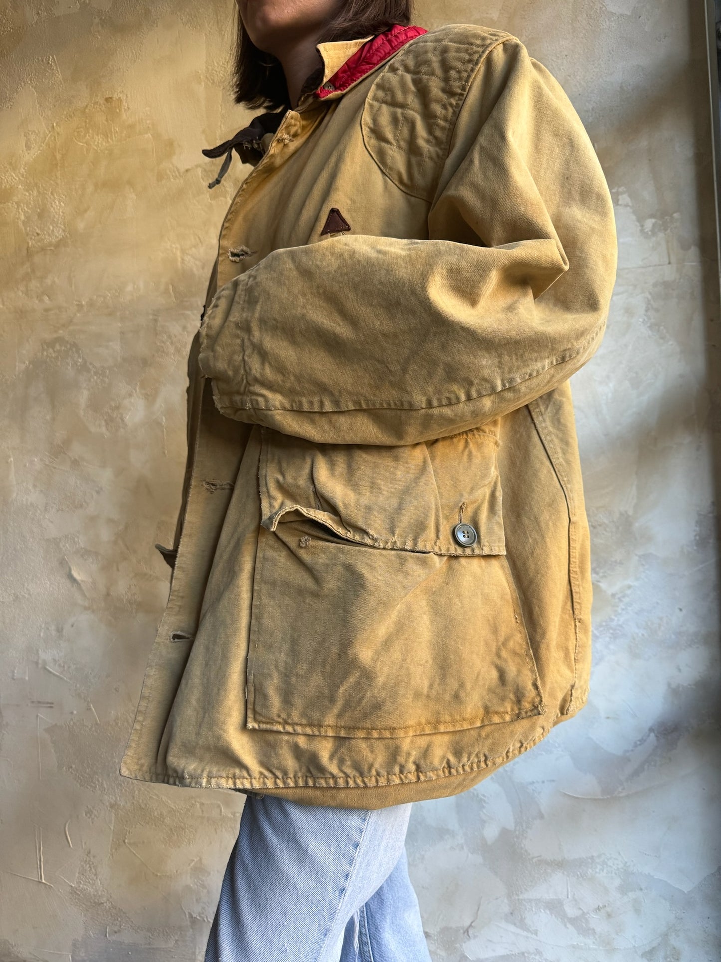 Vintage Khaki Fishermans Jacket