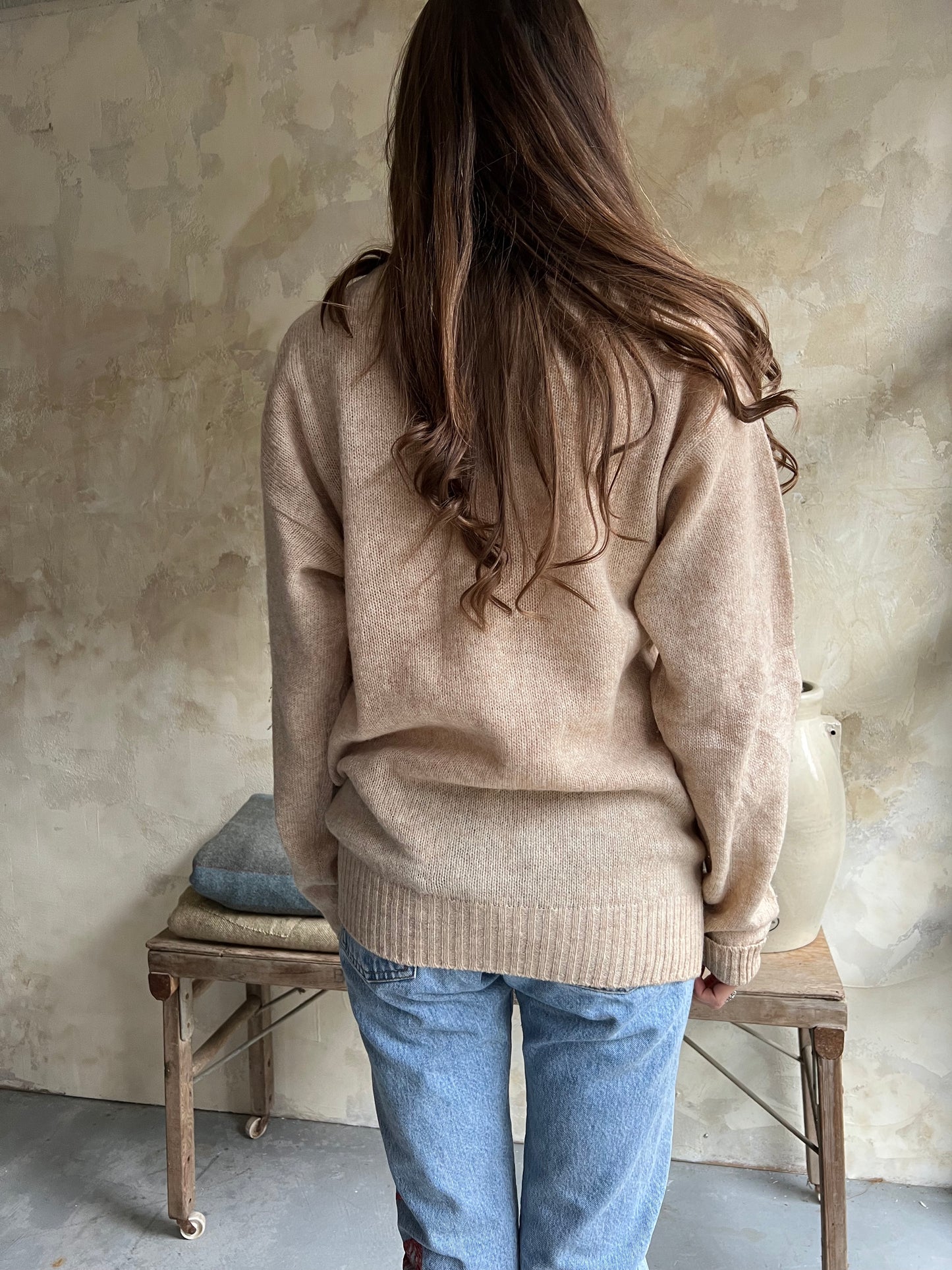 Beige Wool Sweater