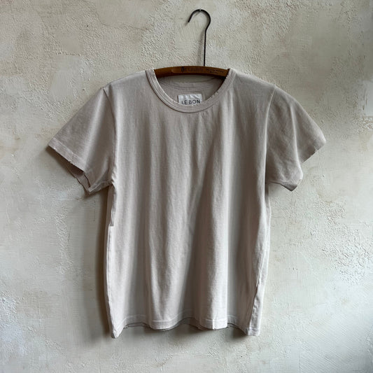 Organic Cotton Vintage Boy Tee in Stone by Le Bon Shoppe