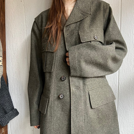 Military Grey Wool Jacket