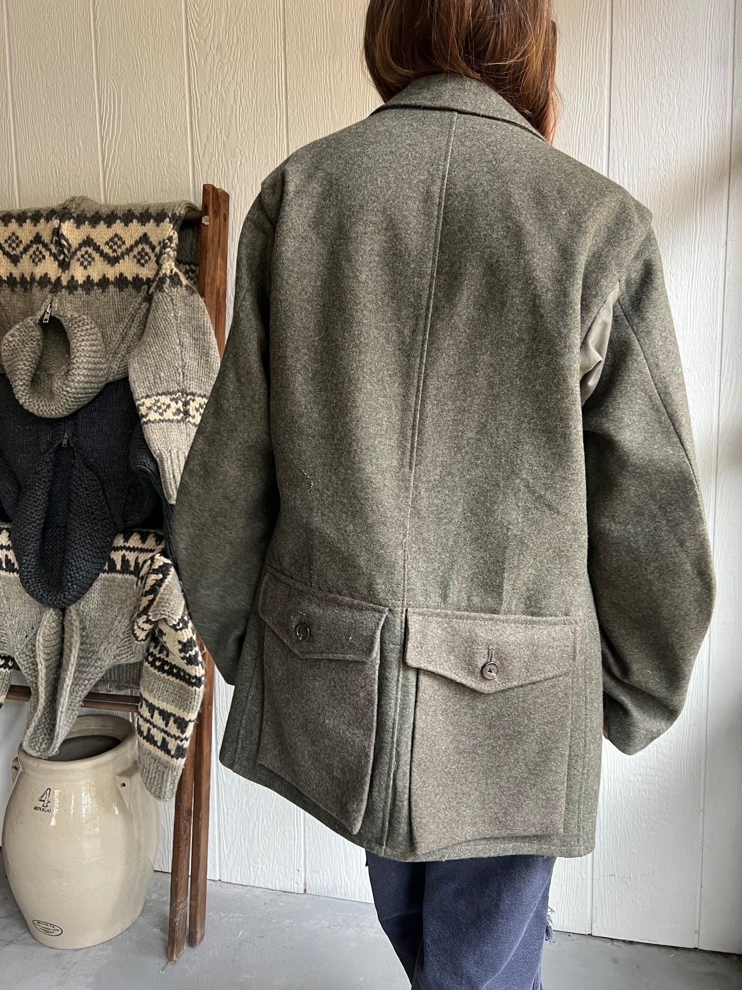 Military Grey Wool Jacket