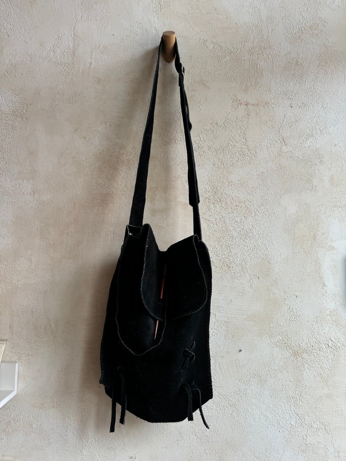 Suede + Fringe Pin Bag