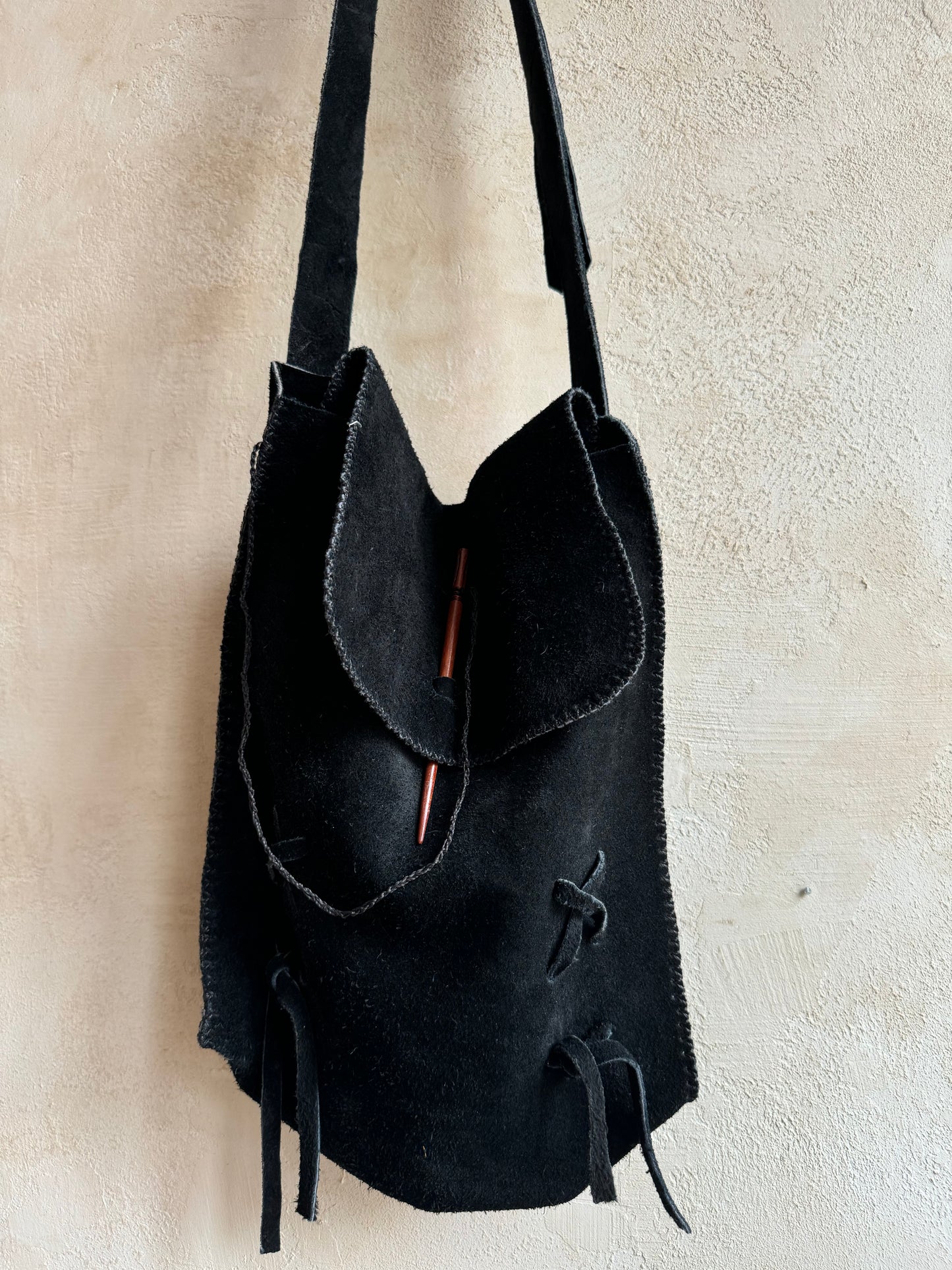 Suede + Fringe Pin Bag