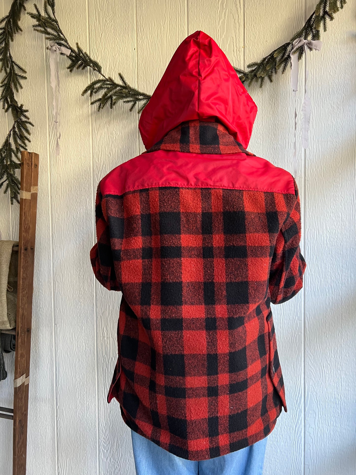 Reversible Red and Black Checker Jacket