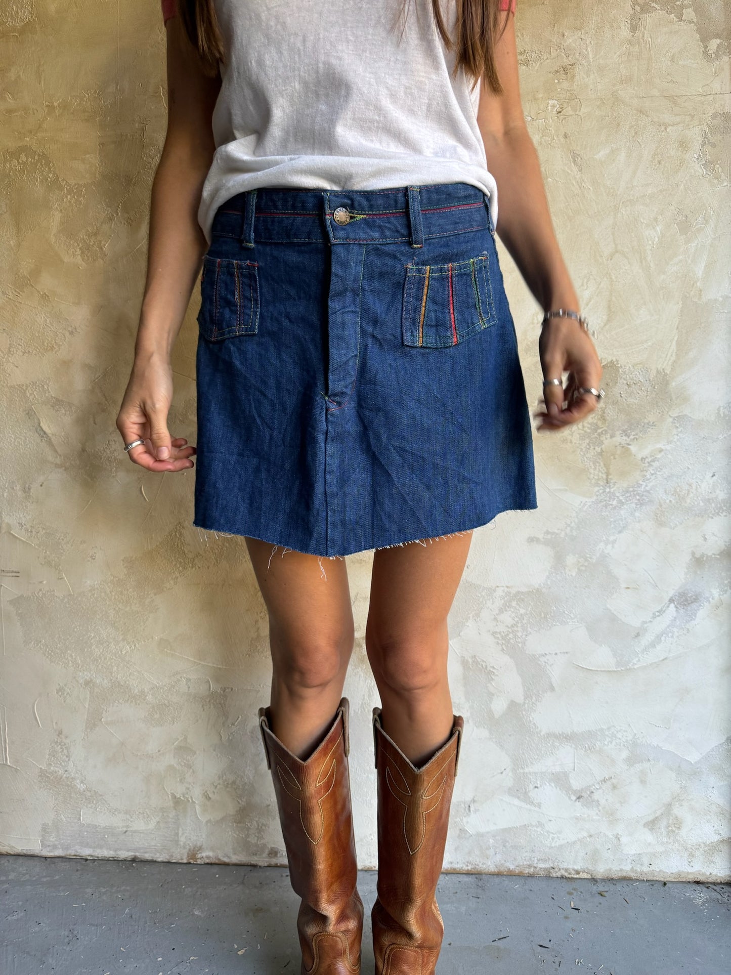 70s Denim Mini Skirt