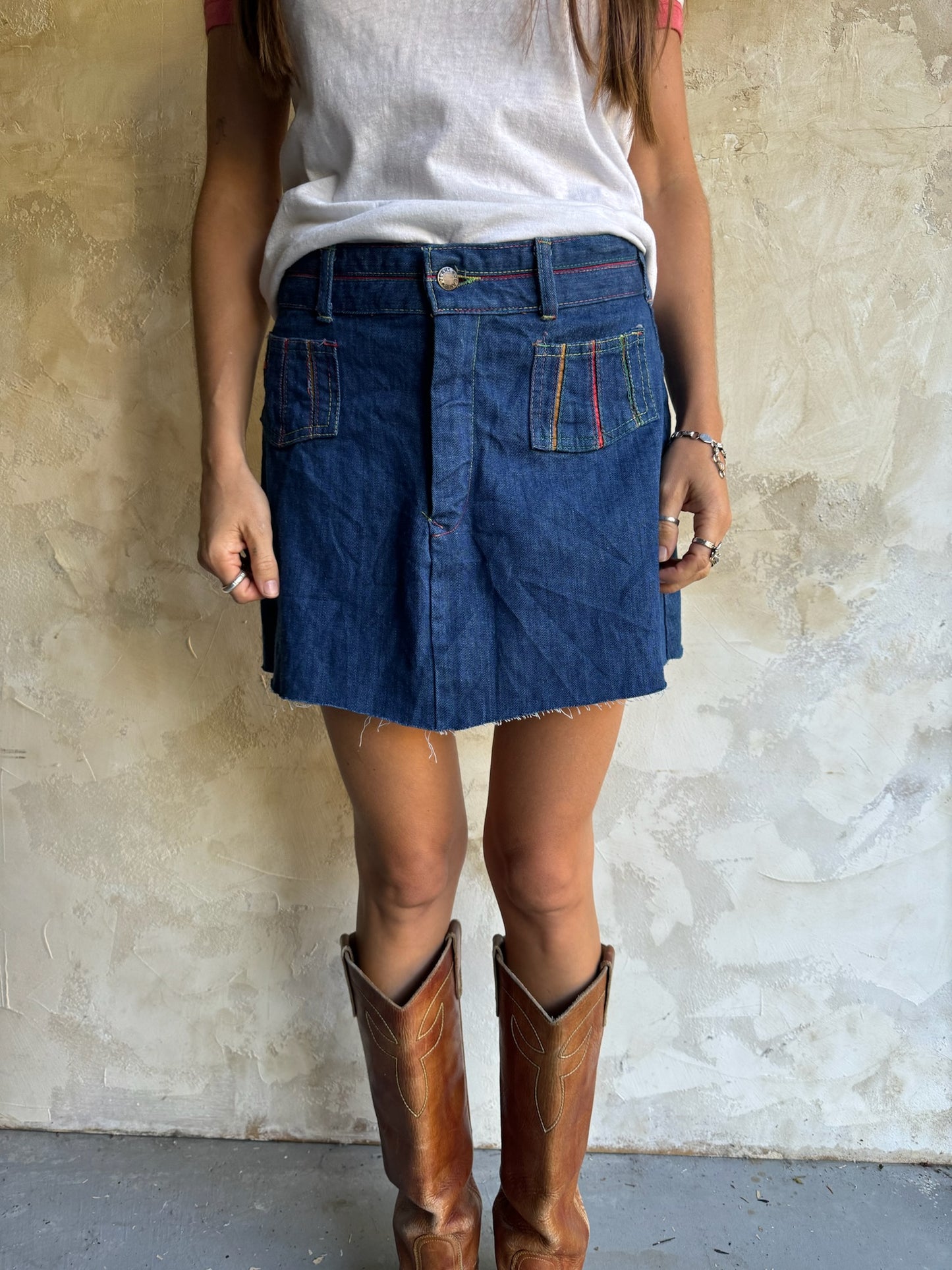 70s Denim Mini Skirt