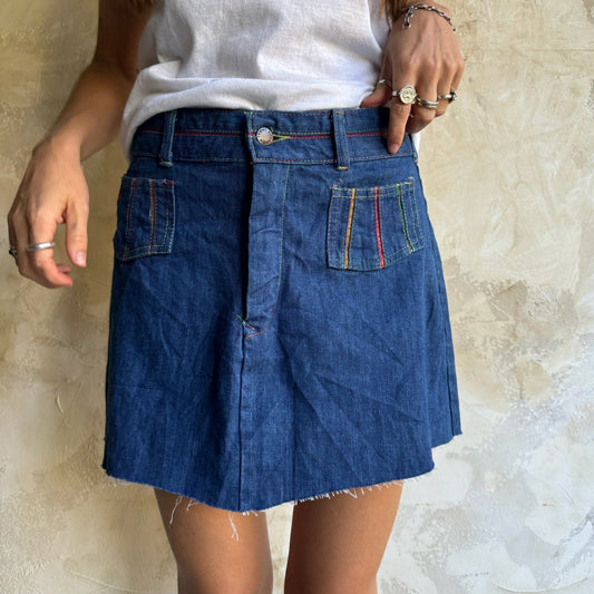 70s Denim Mini Skirt