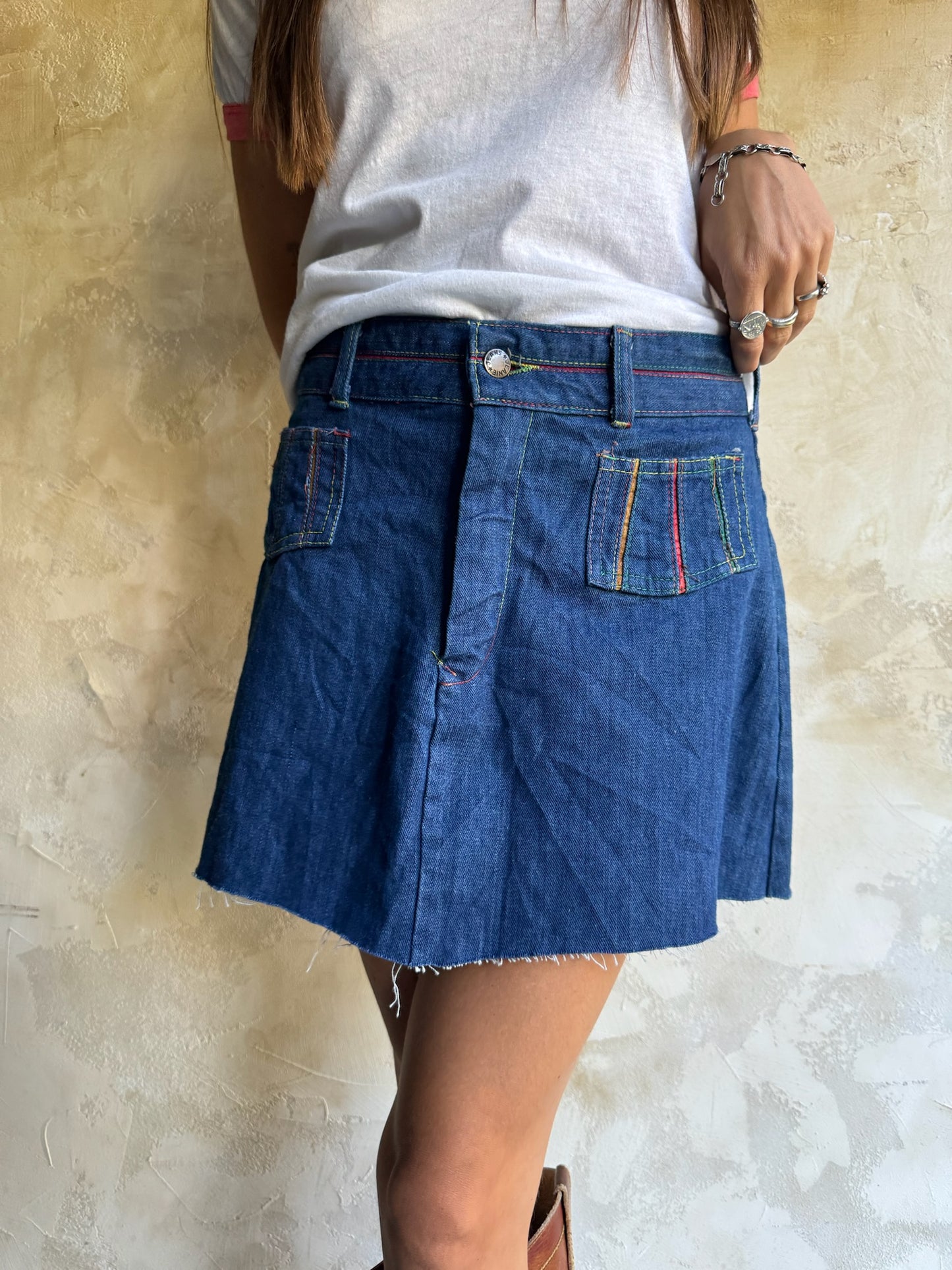 70s Denim Mini Skirt