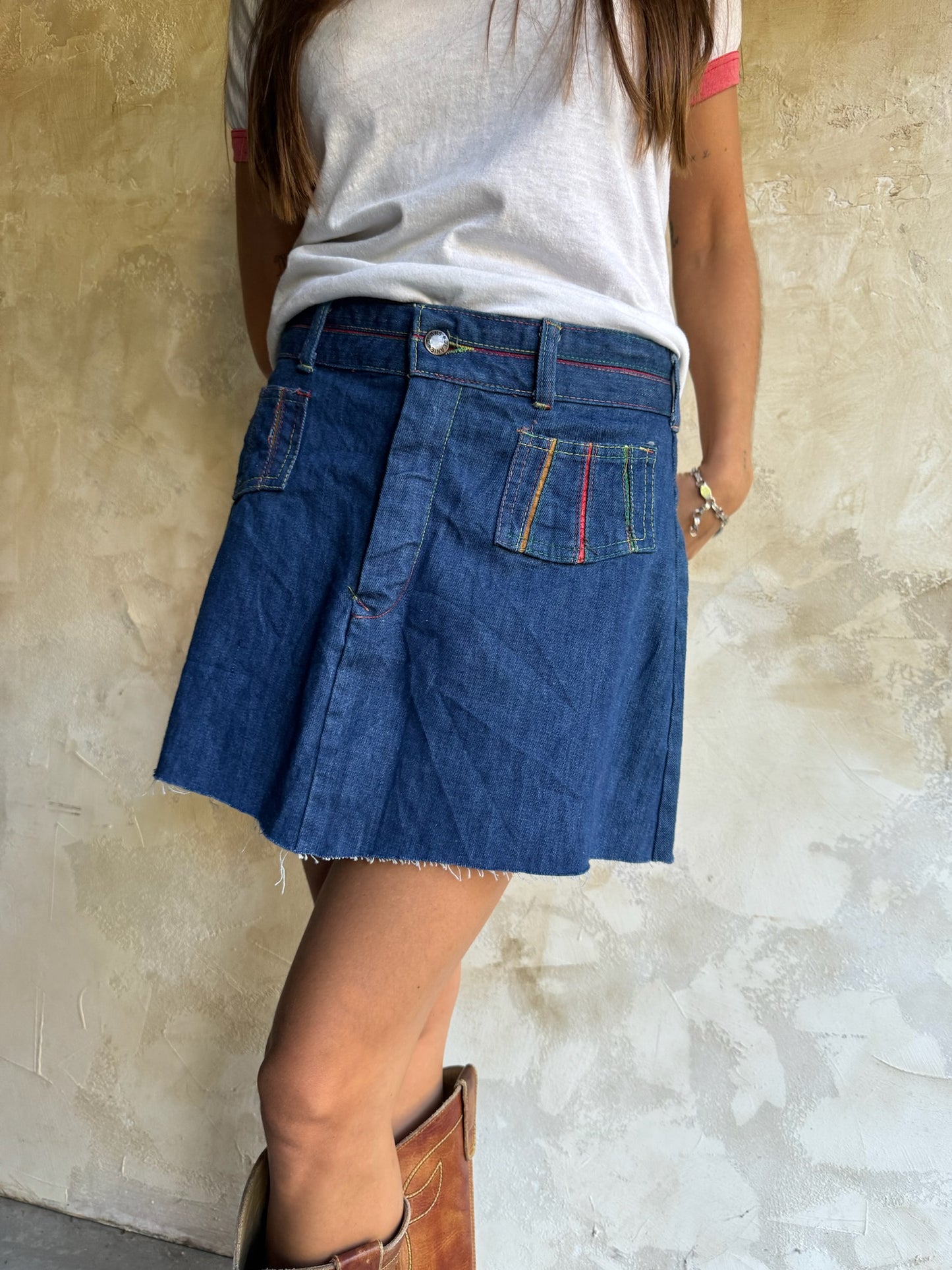 70s Denim Mini Skirt