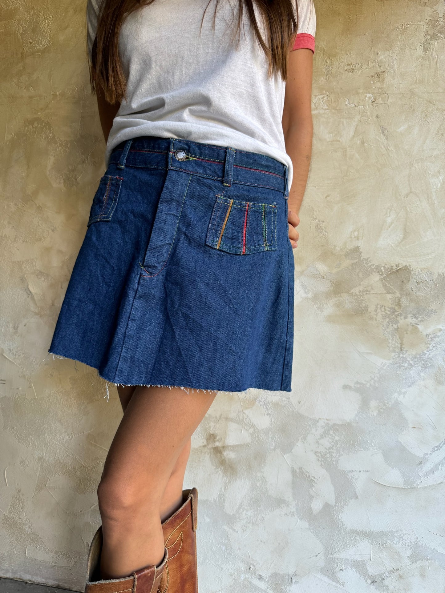 70s Denim Mini Skirt