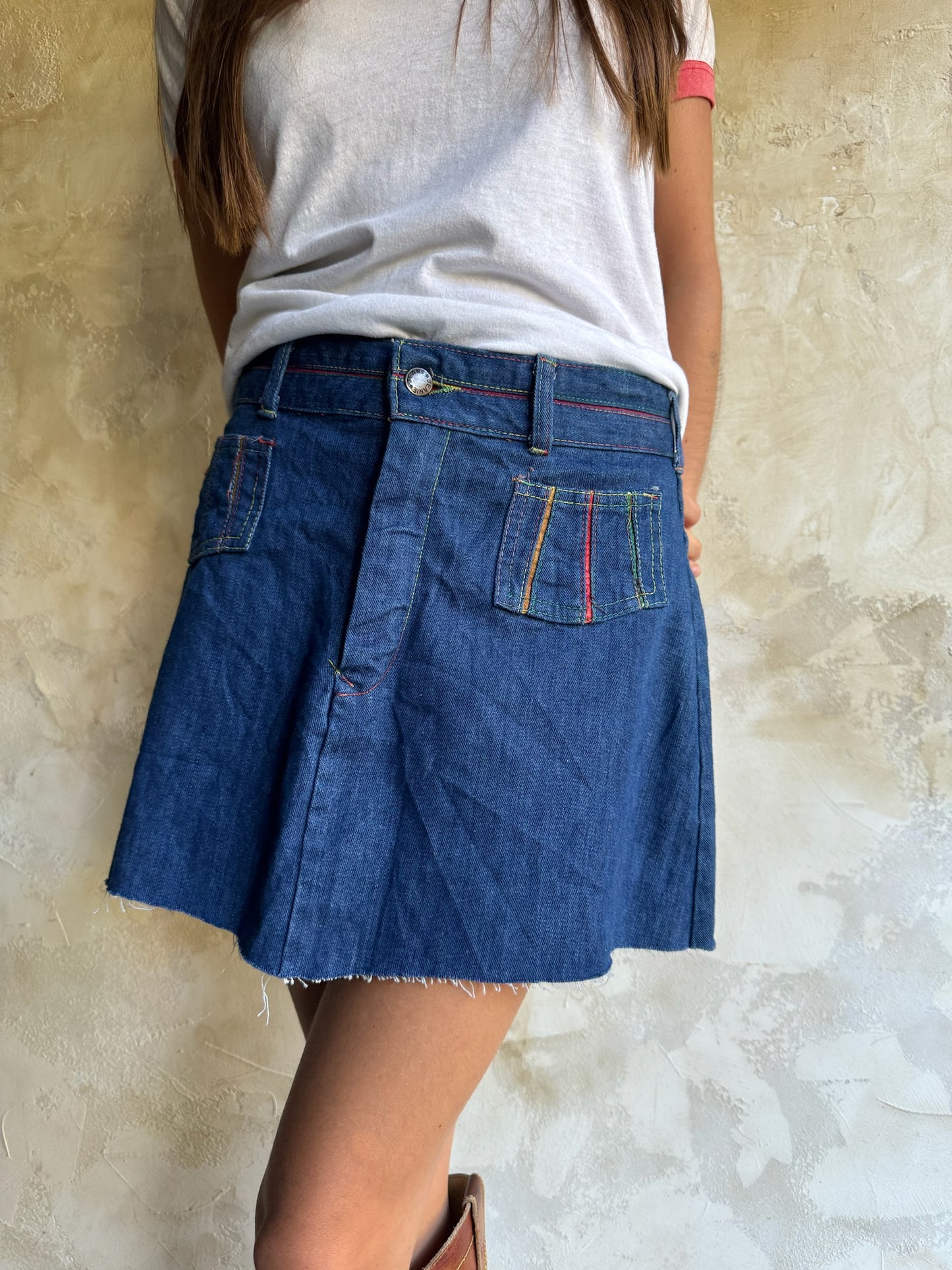 70s Denim Mini Skirt