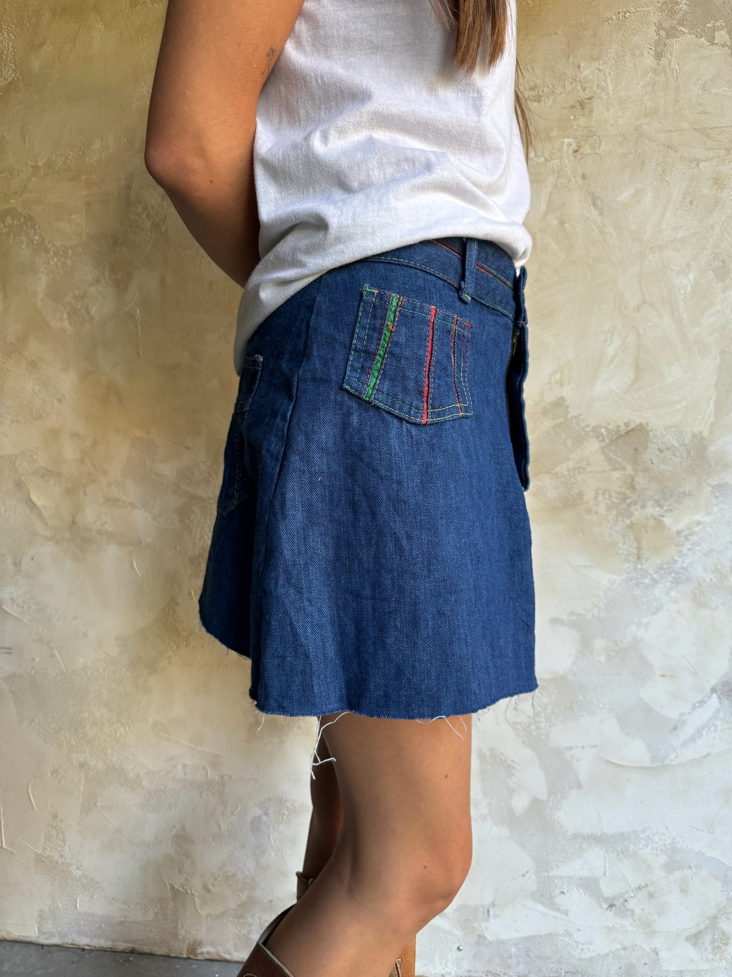 70s Denim Mini Skirt