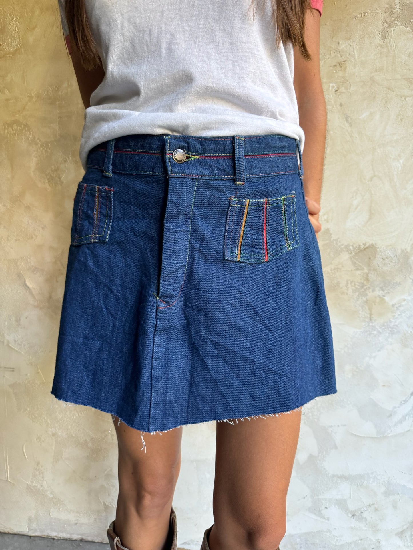 70s Denim Mini Skirt