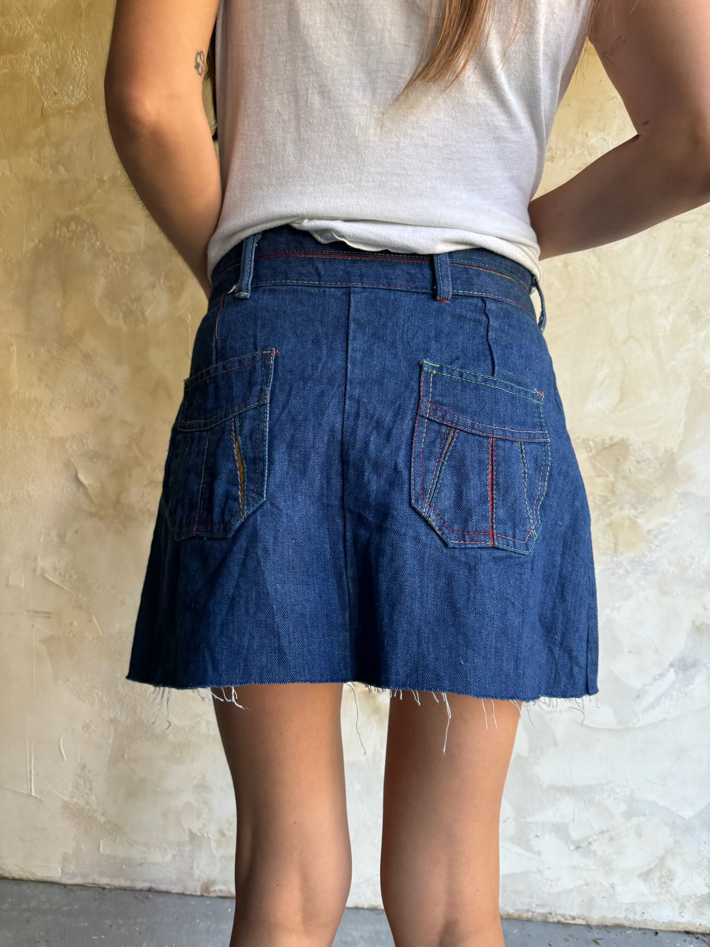 70s Denim Mini Skirt