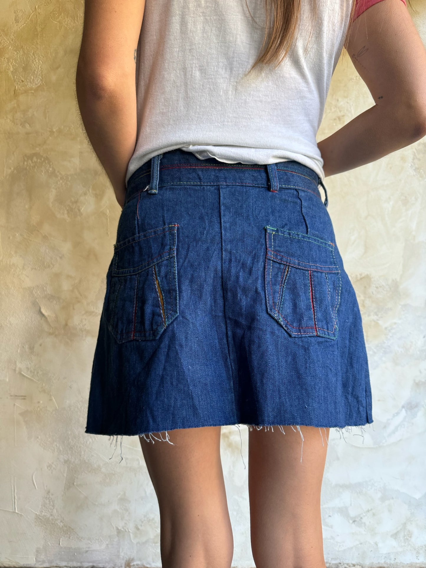 70s Denim Mini Skirt