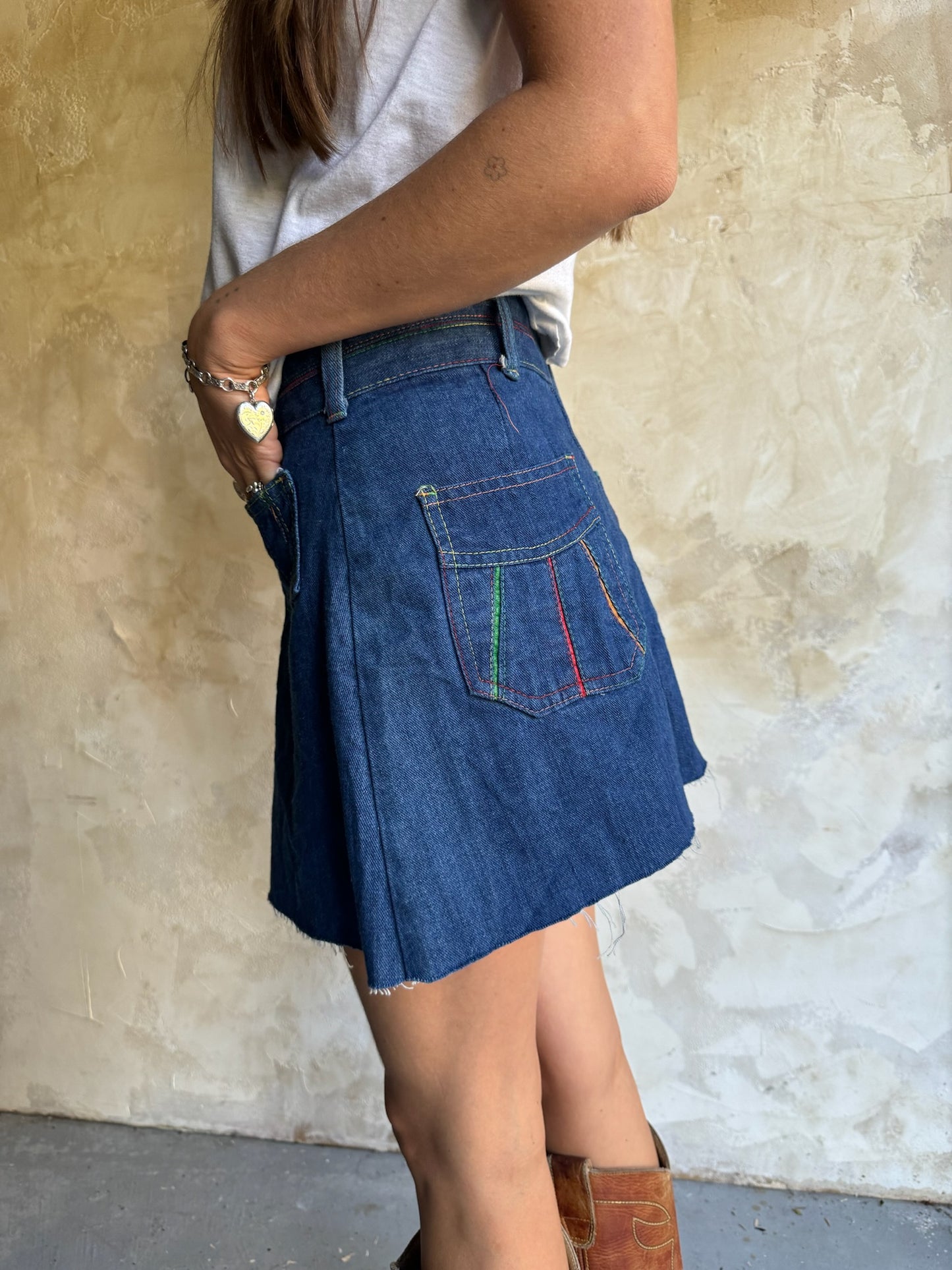 70s Denim Mini Skirt