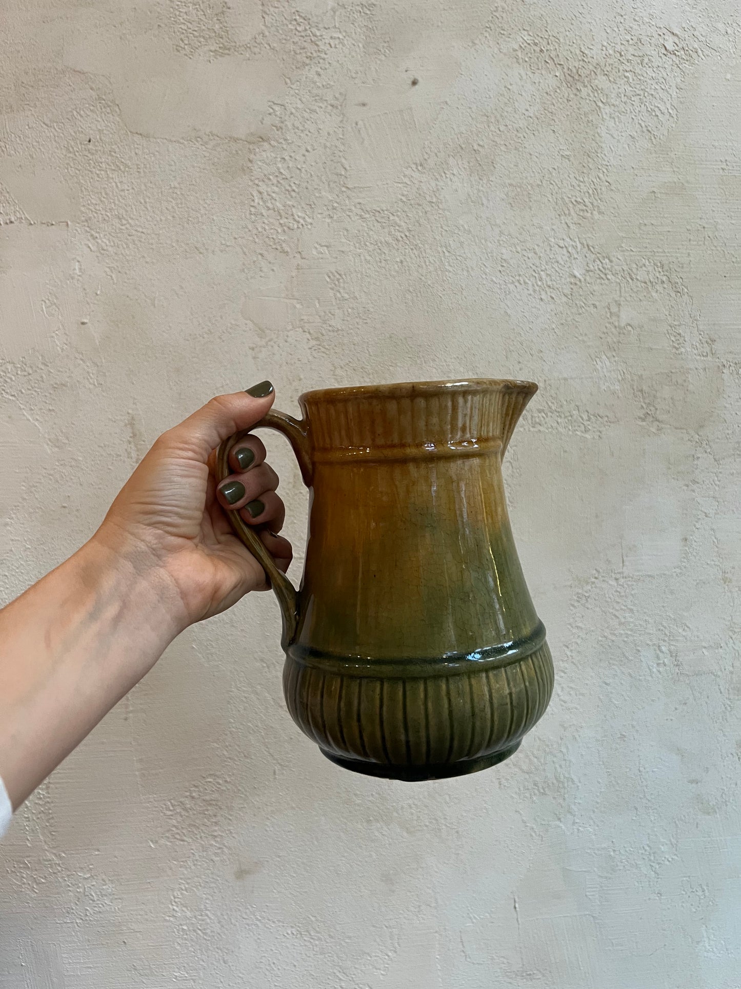 Antique Green Pitcher