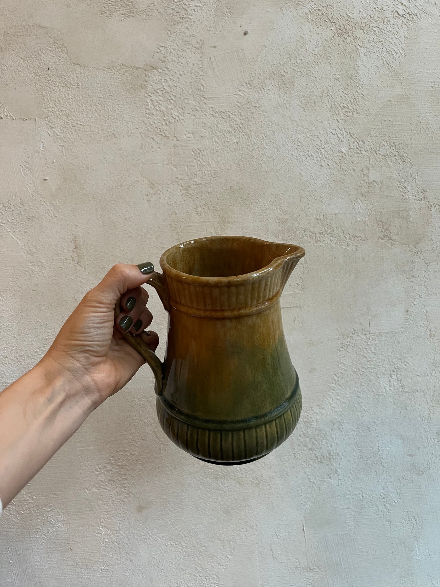 Antique Green Pitcher