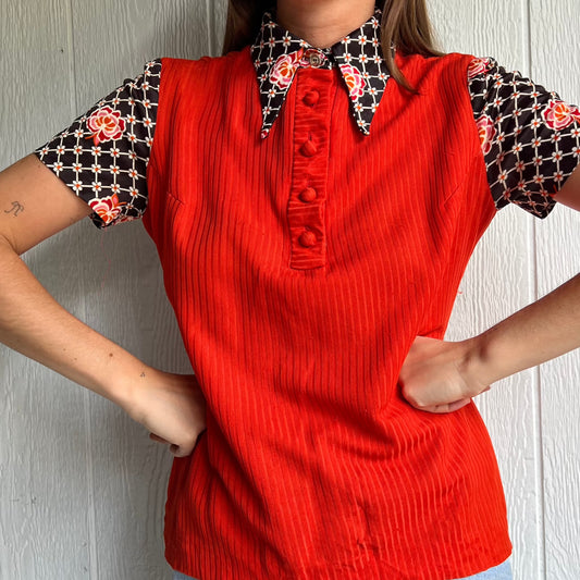 60s Short-sleeve Blouse