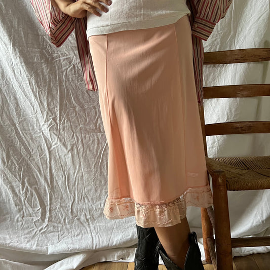 Baby Pink Slip Skirt