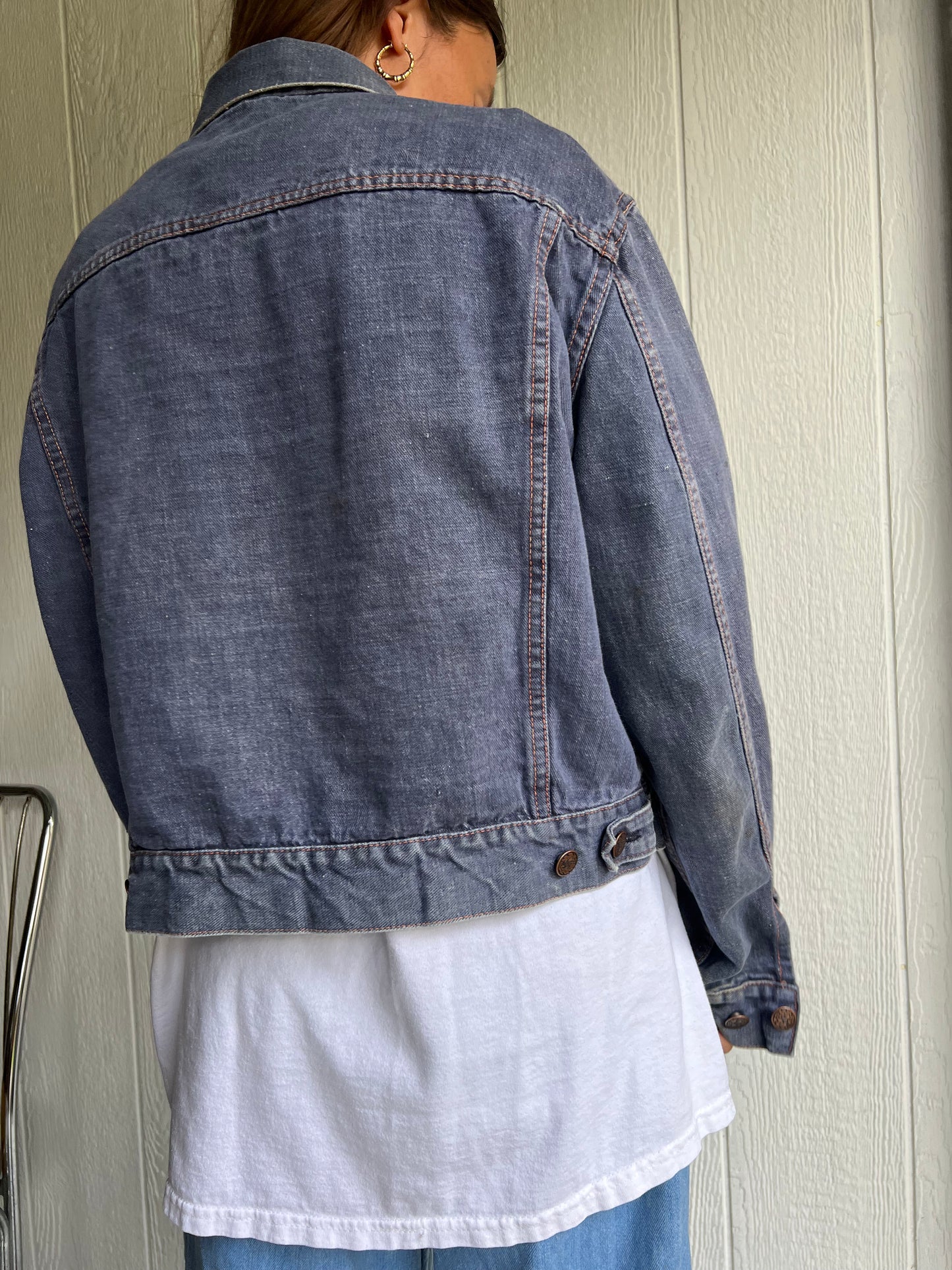 Vintage Faded + Distressed Denim Jacket